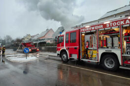 Holzschopf brennt in Mühlingen