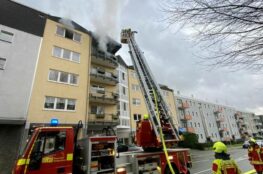 Wohnungsbrand im letzten Stock
