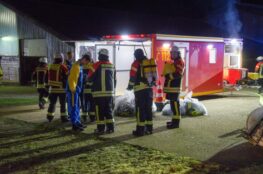 Feuer in landwirtschaftlichen Betrieb