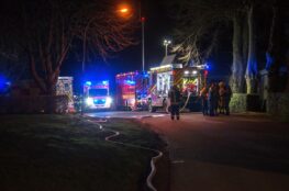 Feuer in landwirtschaftlichen Betrieb