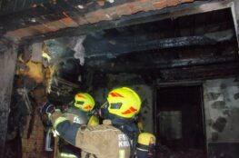Feuer in landwirtschaftlichen Betrieb