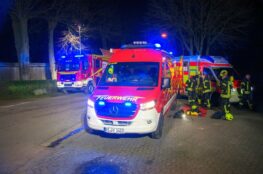 Feuer in landwirtschaftlichen Betrieb