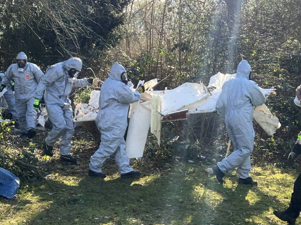 Bergungsarbeiten nach Flugzeugabsturz