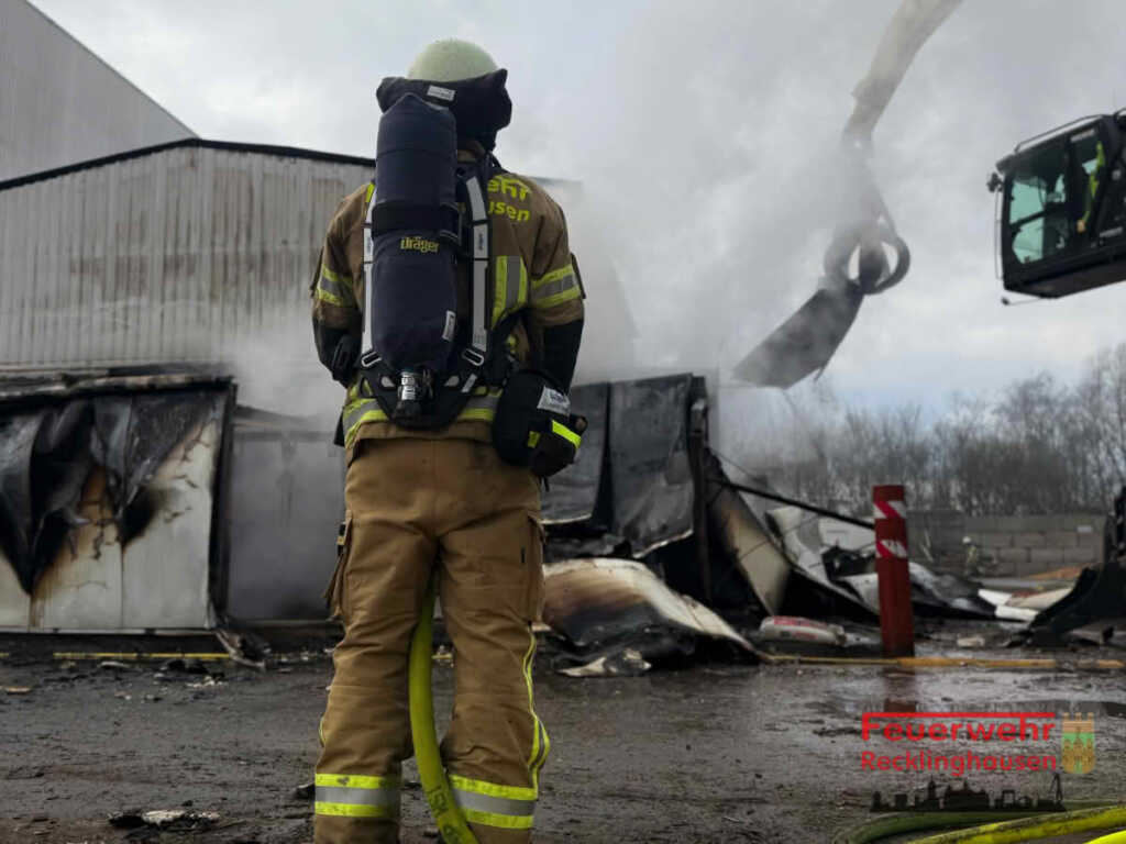 Brand in Heizkraftwerk