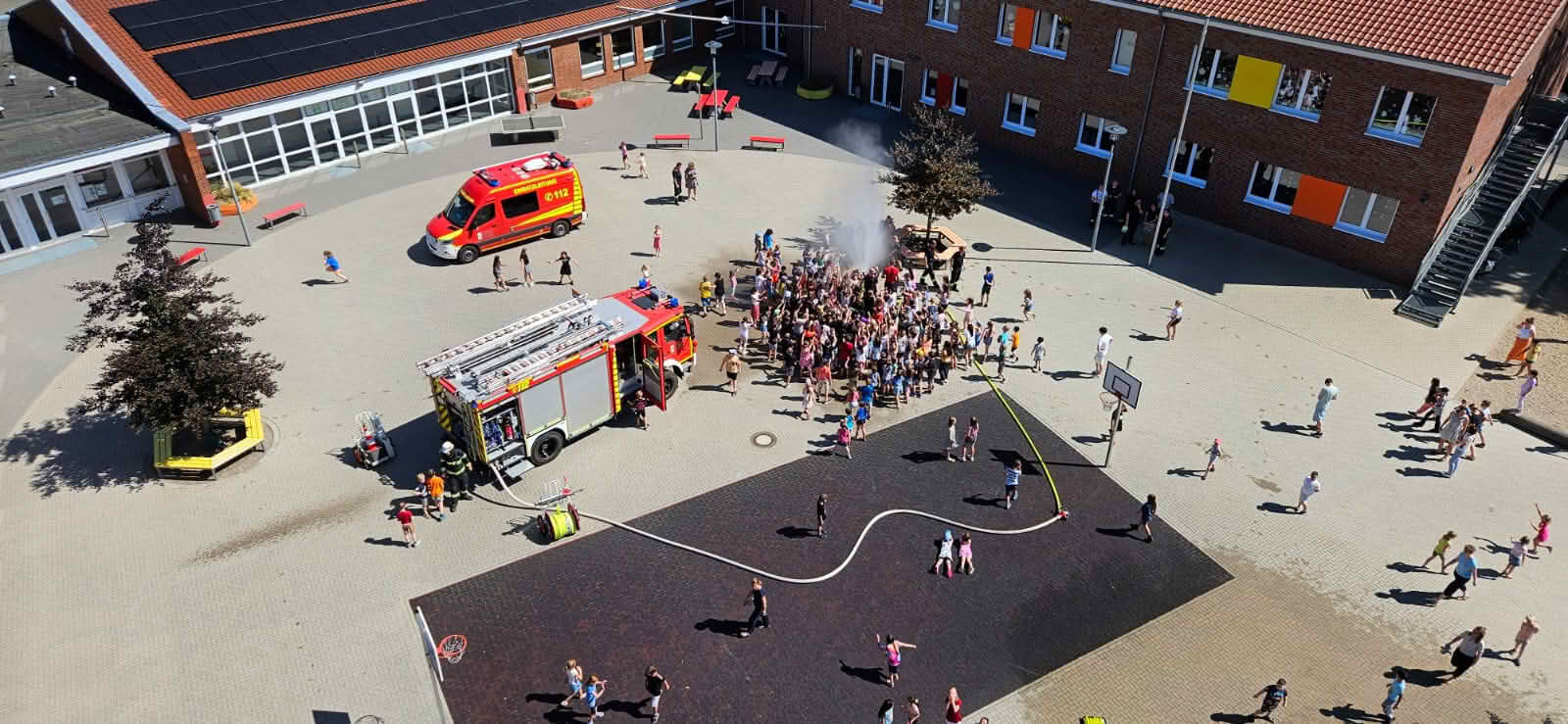Die Räumungsübung an der Uhlandgrundschule