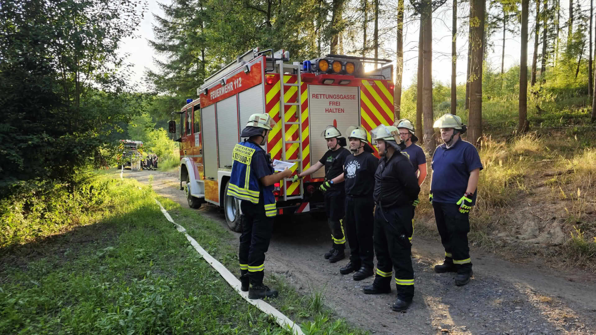 Interkommunale Waldbrandübung 2025 von Ense und Arnsberg
