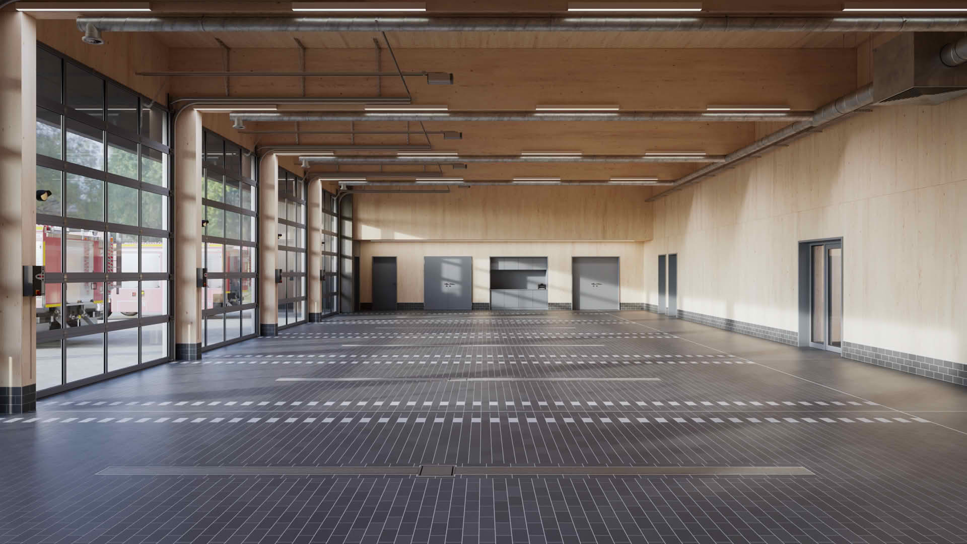 Neubau in Stuttgart-Münster - Fahrzeughalle