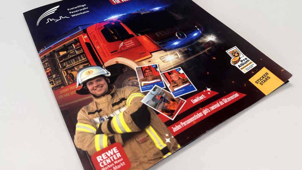 Das Sticker Album der Freiwilligen Feuerwehr in Weinheim steht ab sofort zur Verfügung und ist noch bis zum 6. Dezember im Rewe Center Mauz am Berliner Platz in 69469 Weinheim erhältlich.