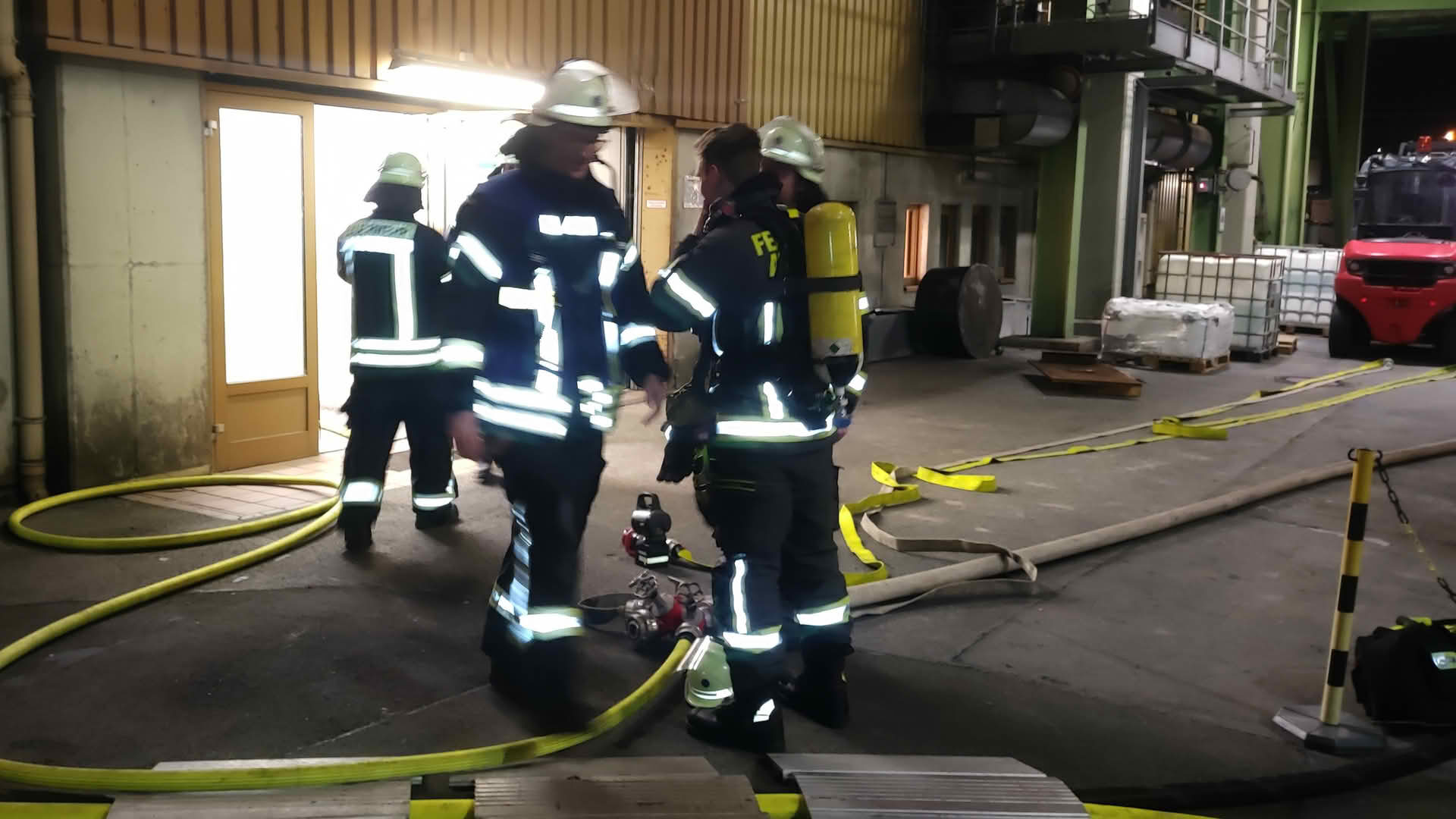 Brand in Chemiebetrieb