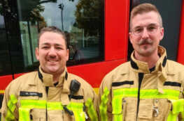 Aktion „NovemBart“: Feuerwehrleute lassen sich wieder Bart für guten Zweck wachsen 6 Zwei Feuerwehrmänner mit Bart für die Aktion "Novembart" bzw. "Movember"