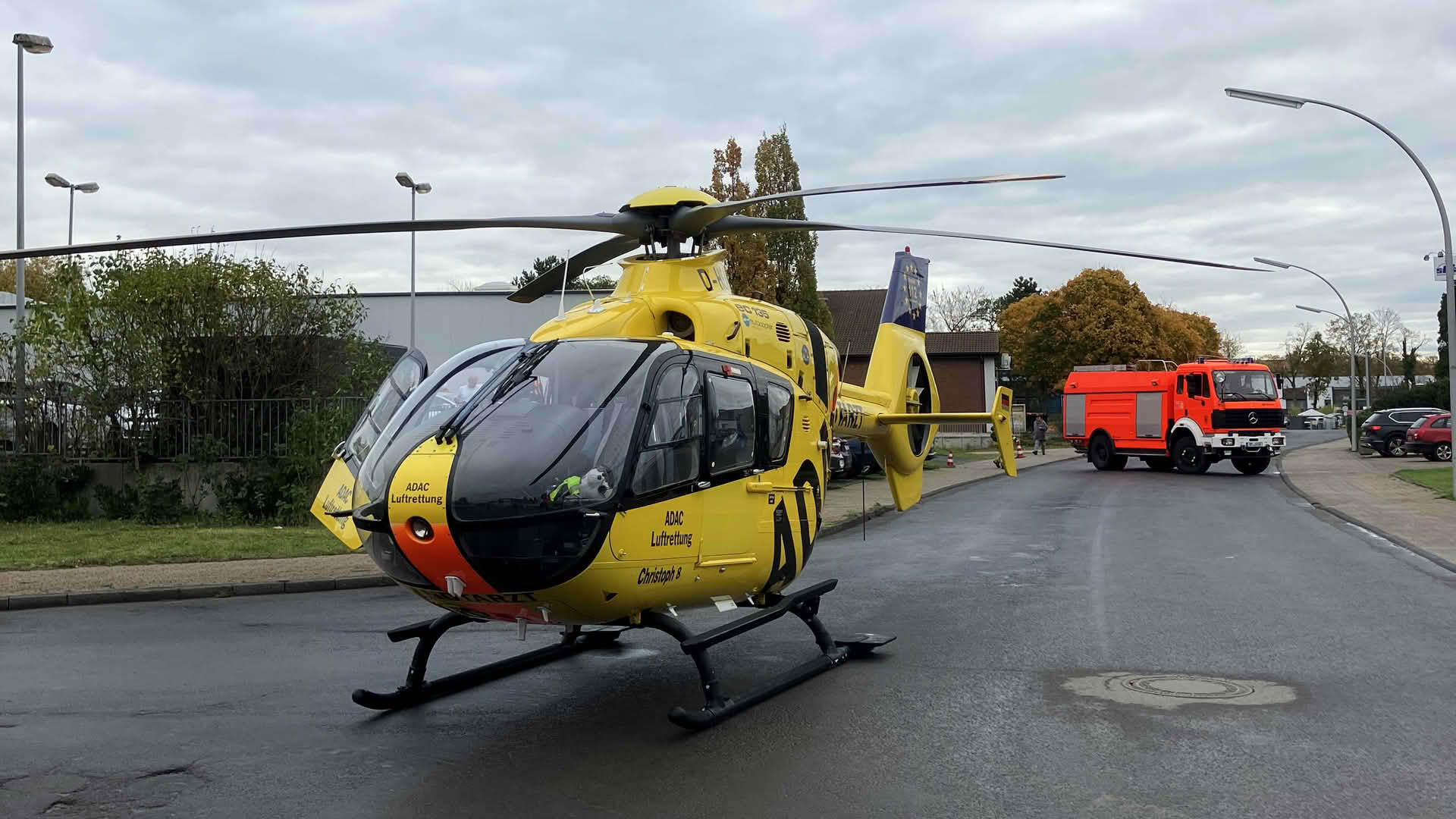 Rettungshubschrauber gelandet