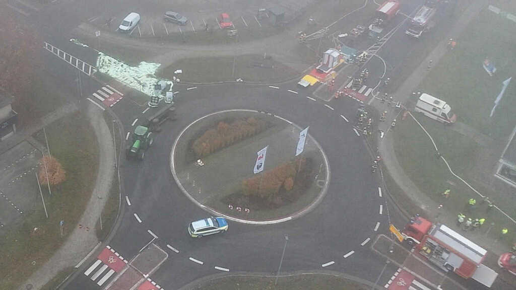 Luftbildaufnahme der Einsatzstelle