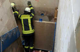 Baustellenunfall mit glücklichem Ausgang