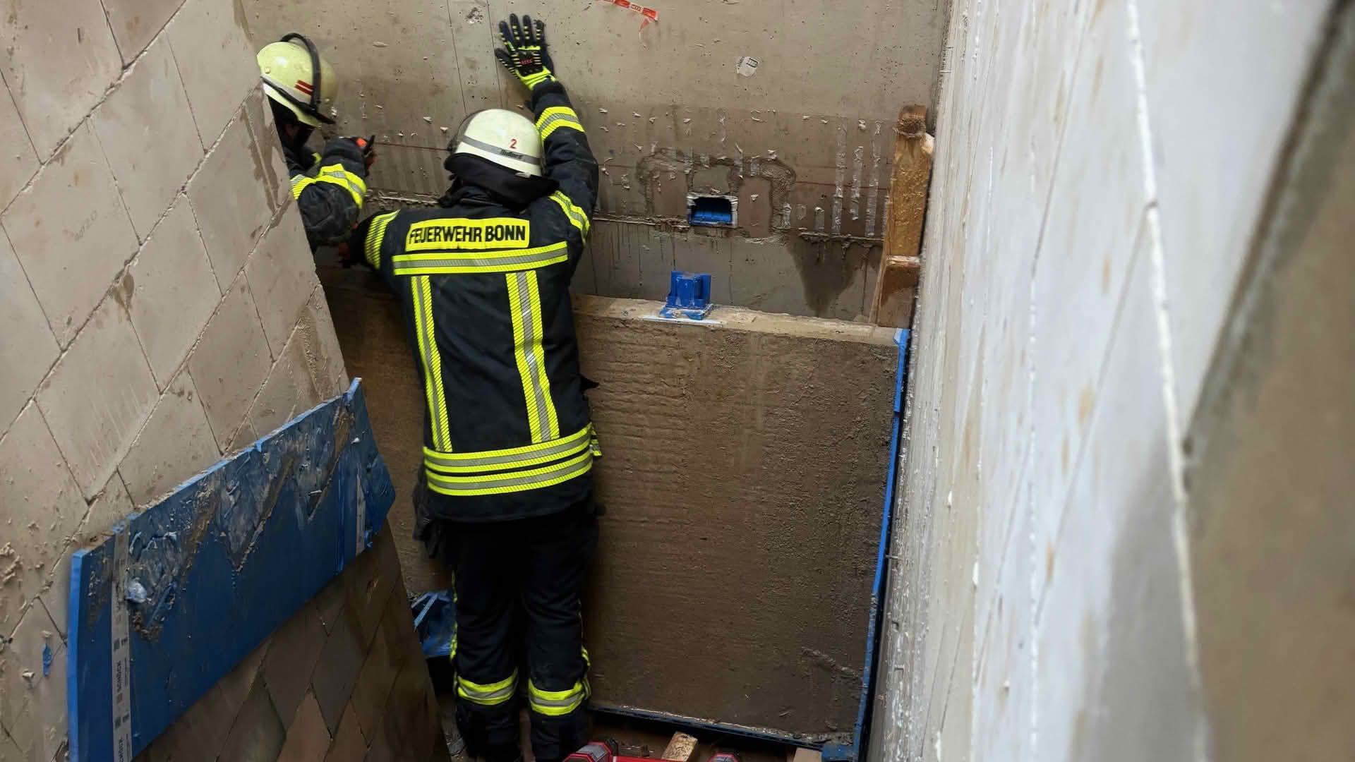 Baustellenunfall mit glücklichem Ausgang