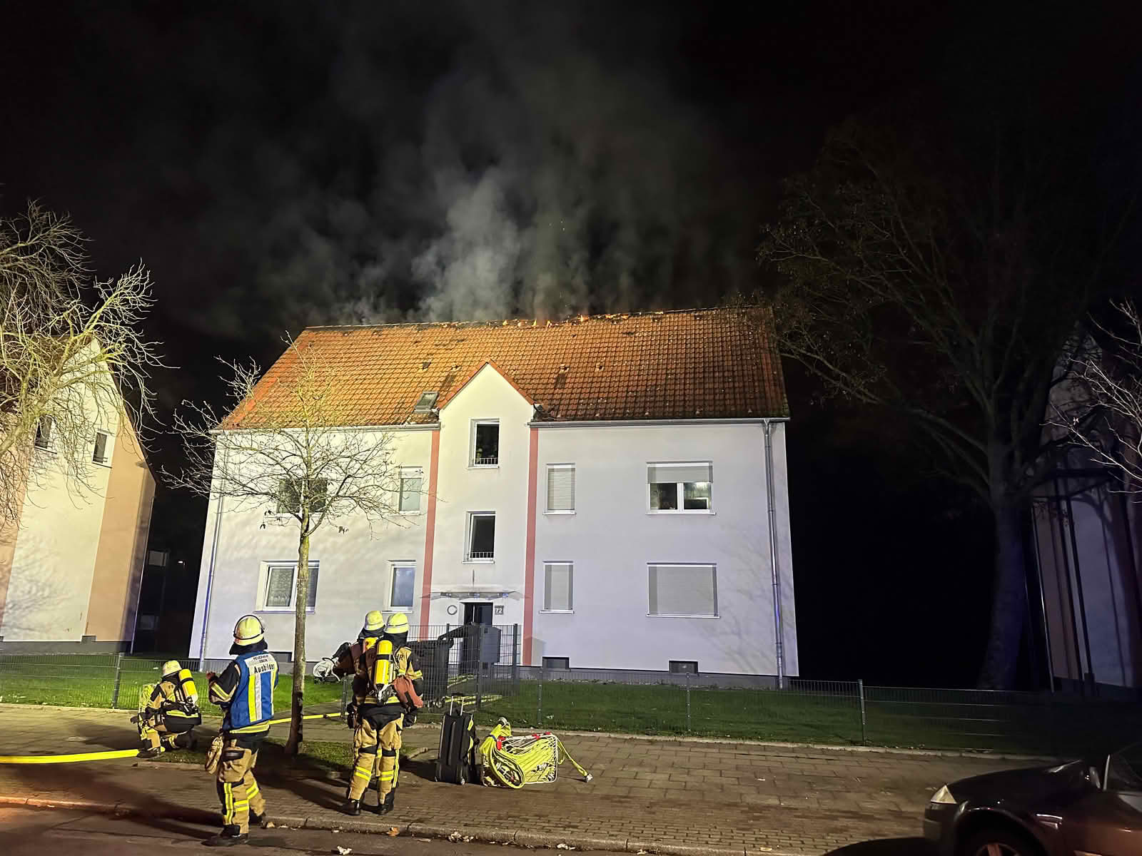 Dachstuhlbrand in Essen-Karnap