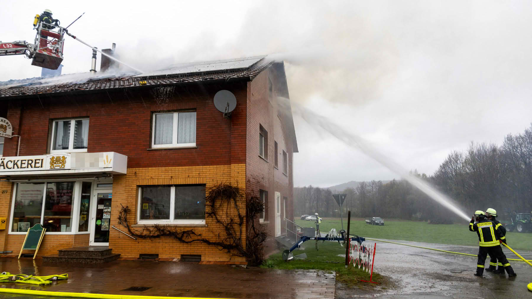 Dachstuhlbrand in Eisbergen