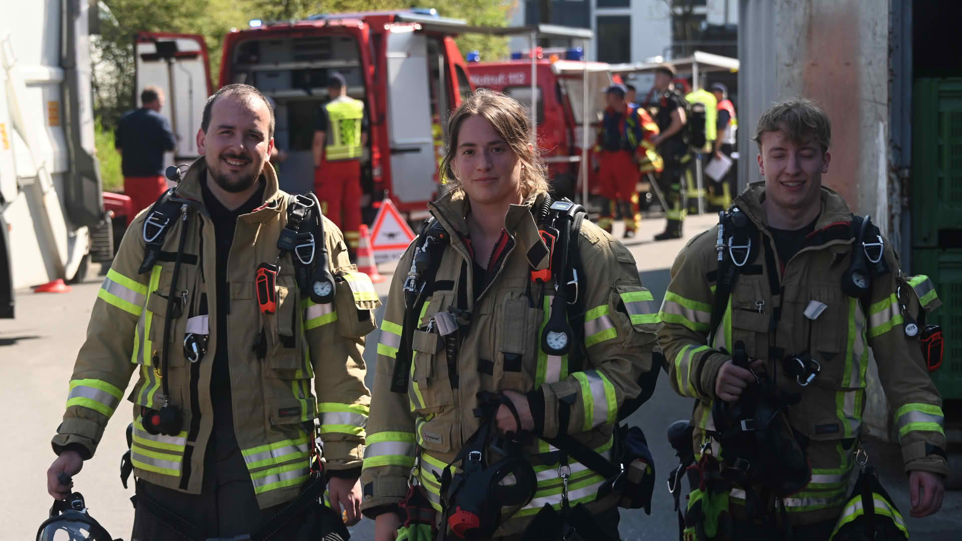 Groß angelegte Übung im Gewerbegebiet Leintel