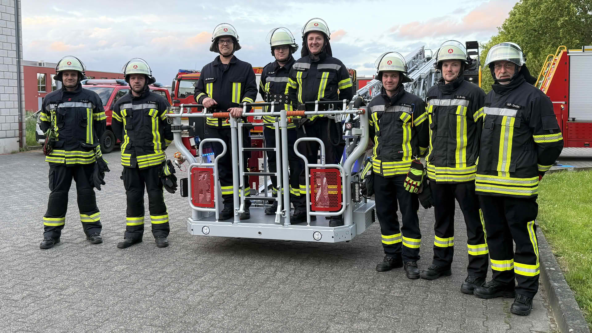 Drehleiterausbildung bei der Löschgruppe Hehler