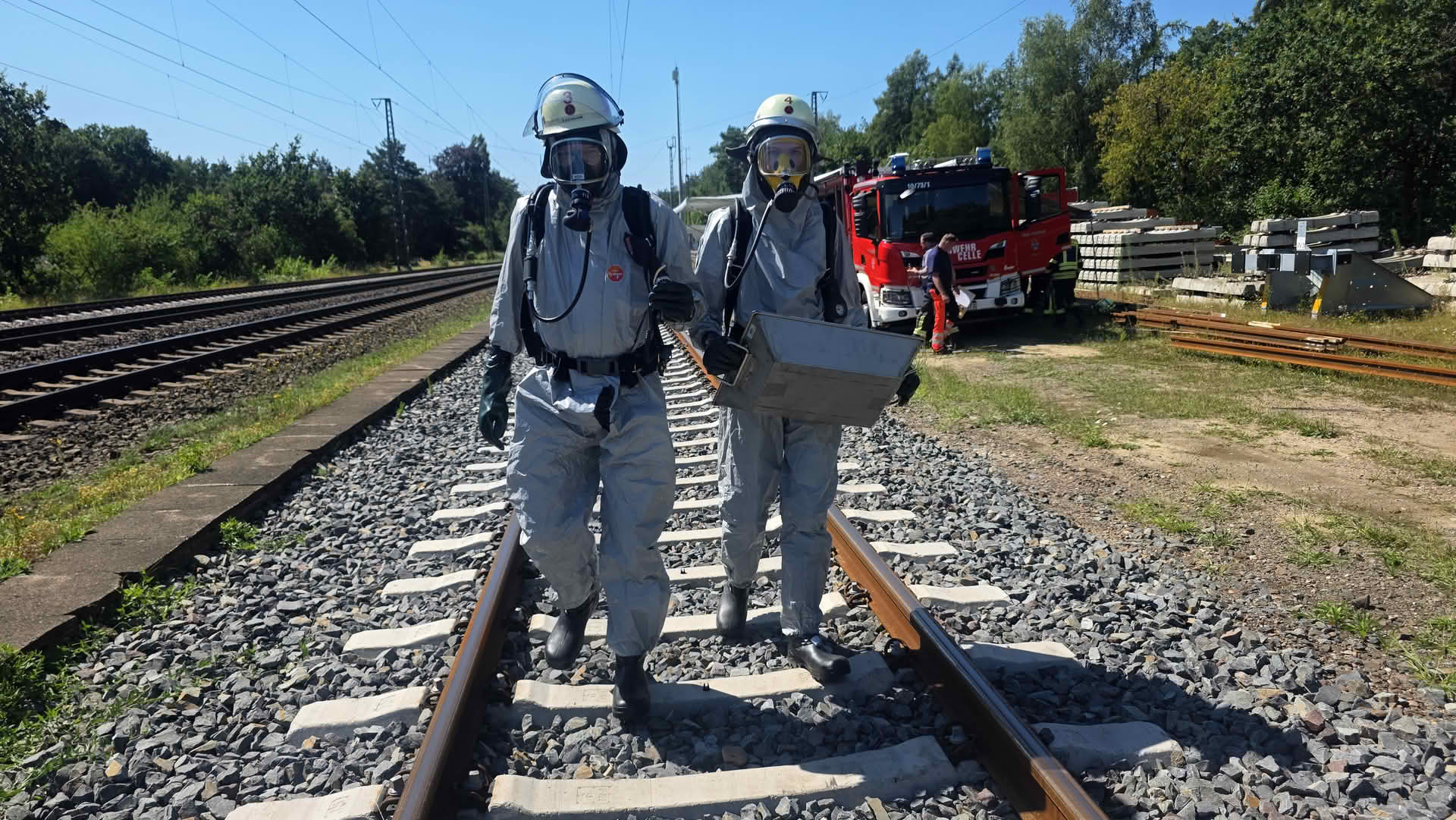 Gefahrstoffaustritt aus einem Güterzug Gefahrstoffaustritt aus einem Güterzug